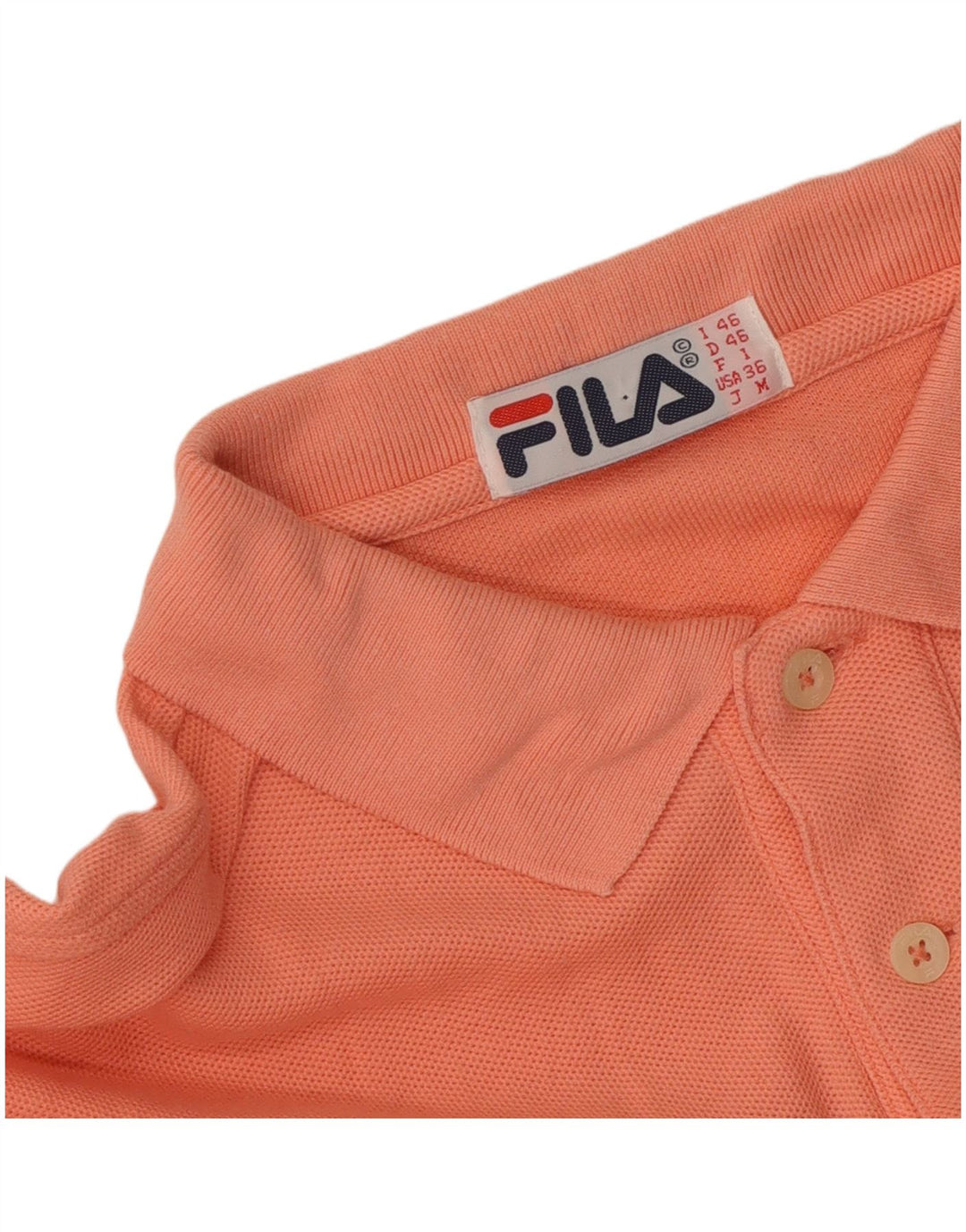 Camisa polo masculina Fila manga comprida IT 46 pequena laranja