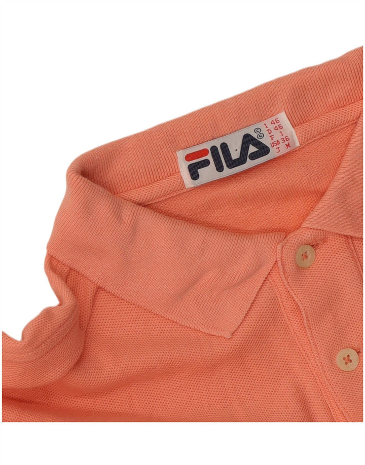 Camisa polo masculina Fila manga comprida IT 46 pequena laranja
