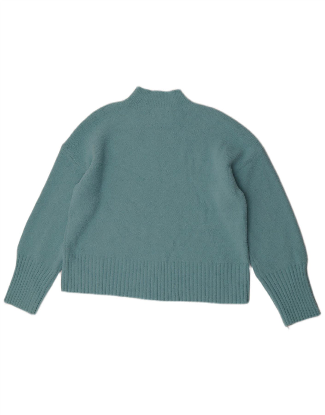 Suéter feminino Marks & Spencer com gola tartaruga Reino Unido 16 grande turquesa