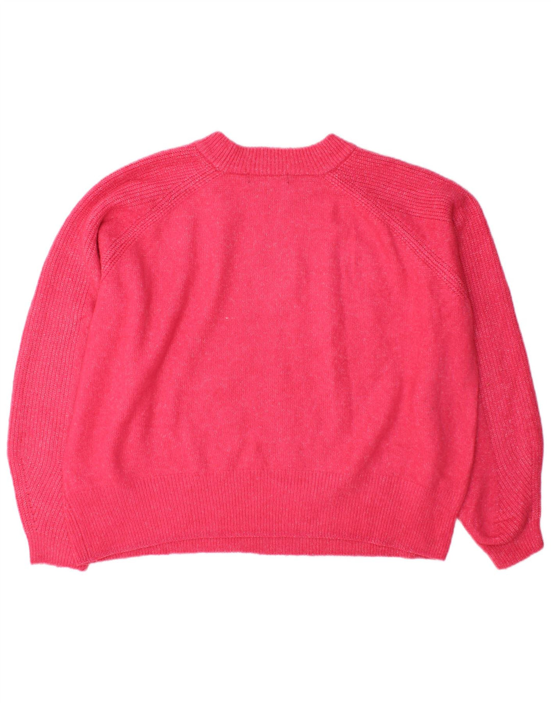Suéter feminino Marks & Spencer com gola redonda grande e tamanho 18 XL rosa