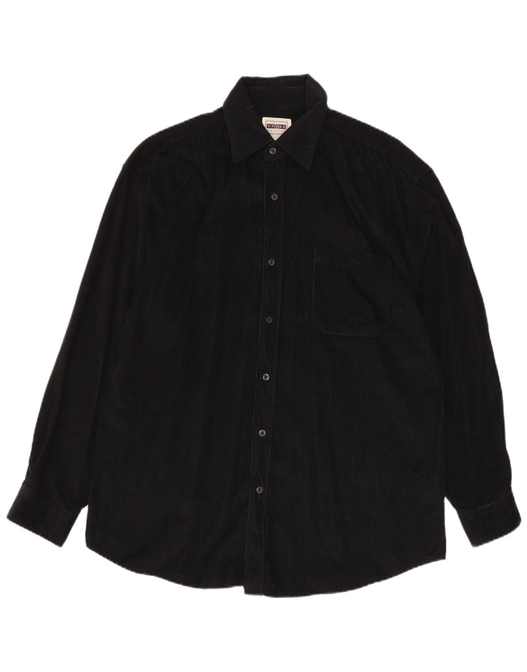 Camisa masculina de veludo STONE HARBOR de algodão preto médio