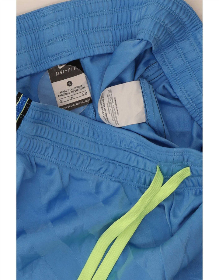 Shorts esportivos masculinos Nike pequenos poliéster listrado azul
