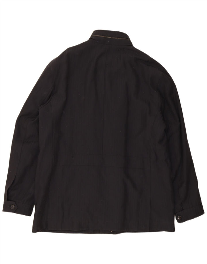 Jaqueta corta-vento masculina Hugo Boss IT 56 3XL lã virgem preta