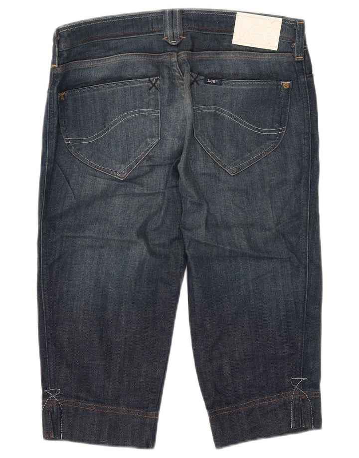 Lee Womens Crystal Capri Jeans W30 L16 Azul Marinho Algodão