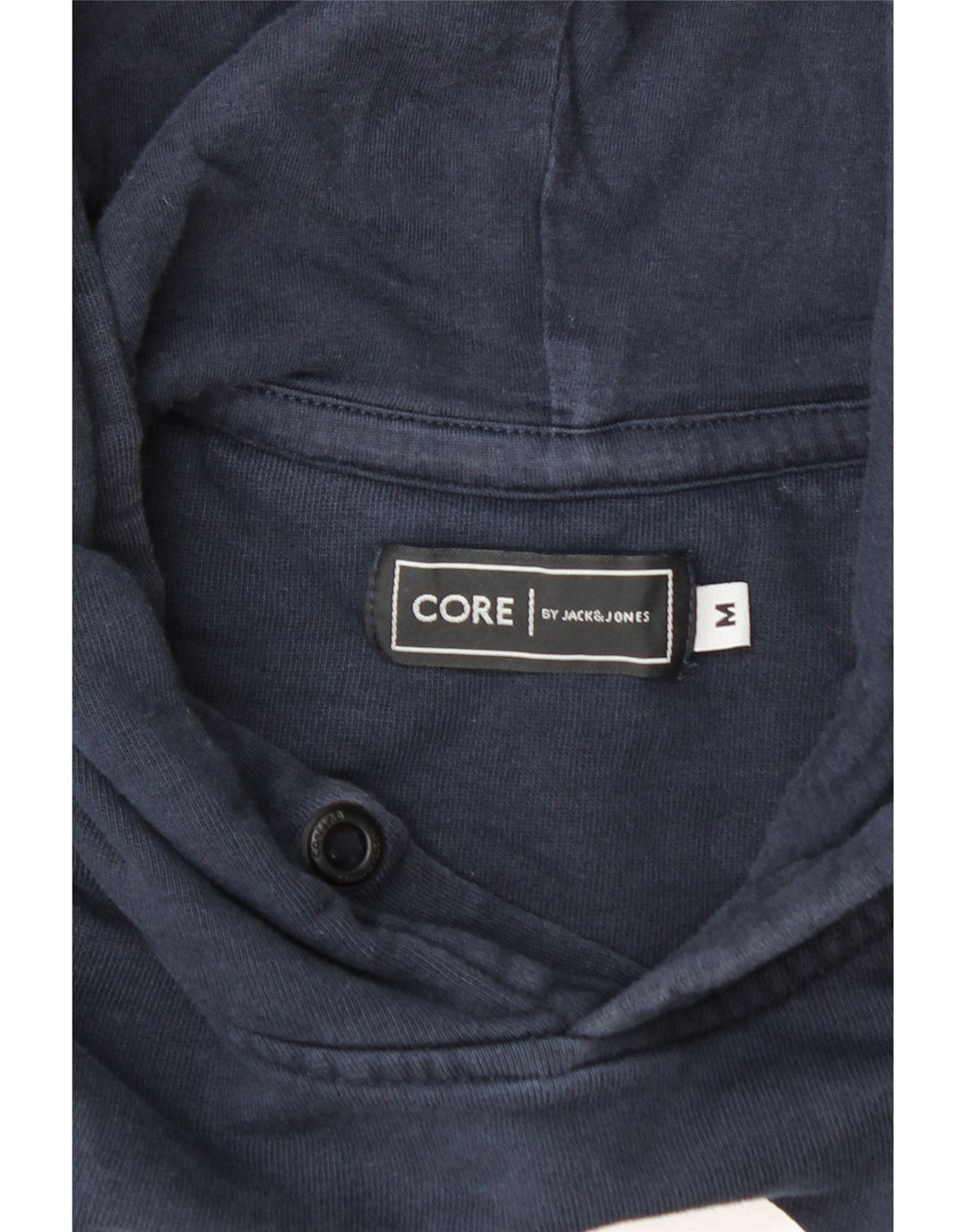 Suéter com capuz gráfico masculino JACK & JONES médio algodão azul marinho