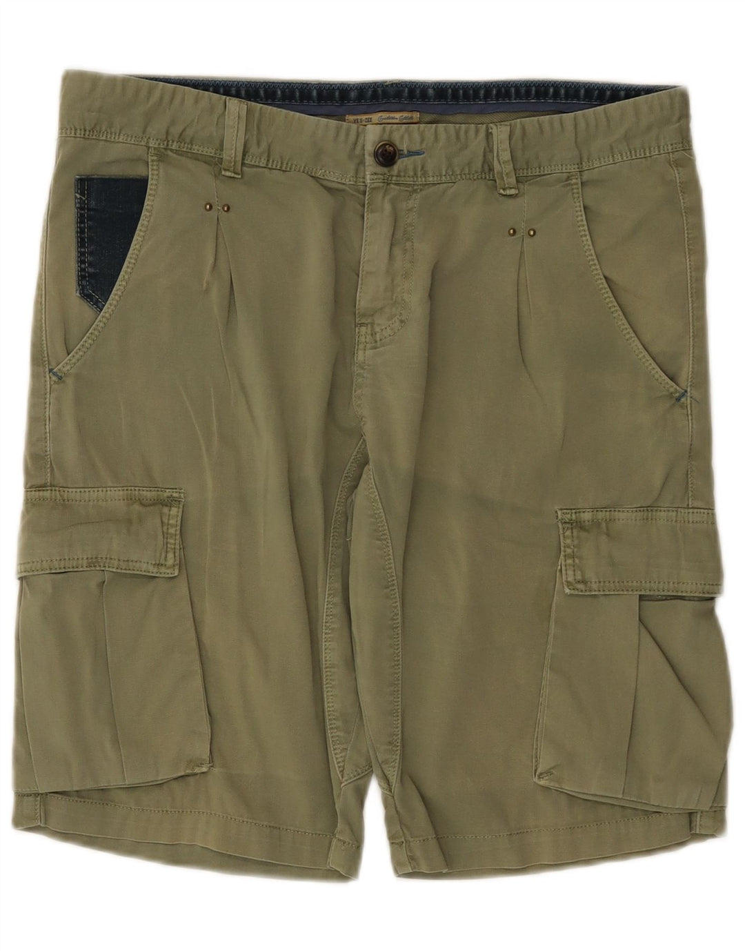 Shorts cargo masculino Yes Zee W33 algodão cáqui médio