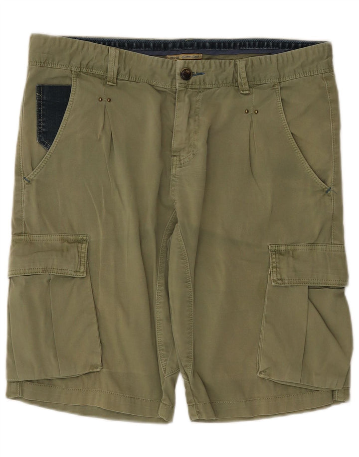 Shorts cargo masculino Yes Zee W33 algodão cáqui médio