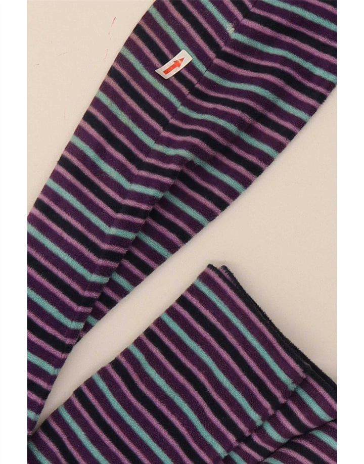 Jaqueta de lã feminina Marks & Spencer Reino Unido 22 2XL poliéster listrado roxo