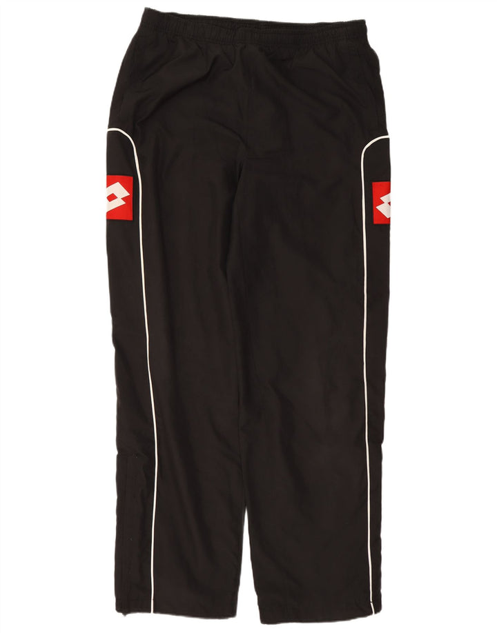 Calça de treino masculina Lotto com estampa gráfica grande de poliéster colorido preto