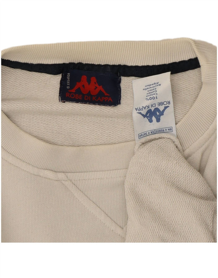 Kappa moletom masculino jumper 2XL algodão branco
