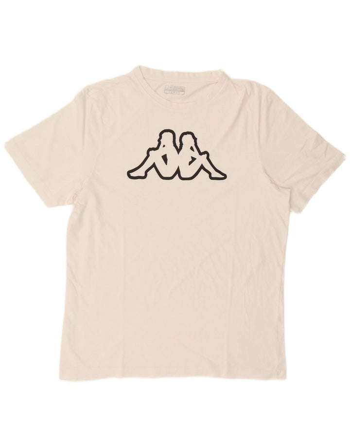 Camiseta gráfica masculina Kappa Top grande branco