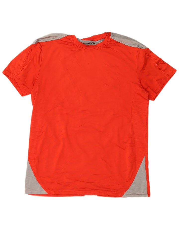 Camiseta masculina IZOD Top grande bloco colorido vermelho