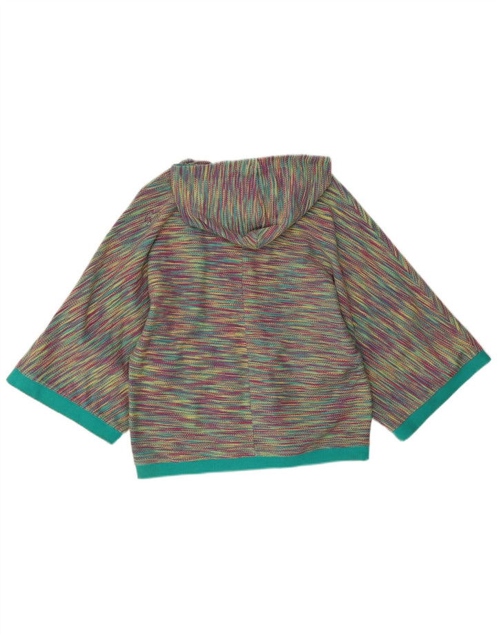 Suéter feminino Billabong com capuz e zíper gráfico UK 12 médio multicolorido
