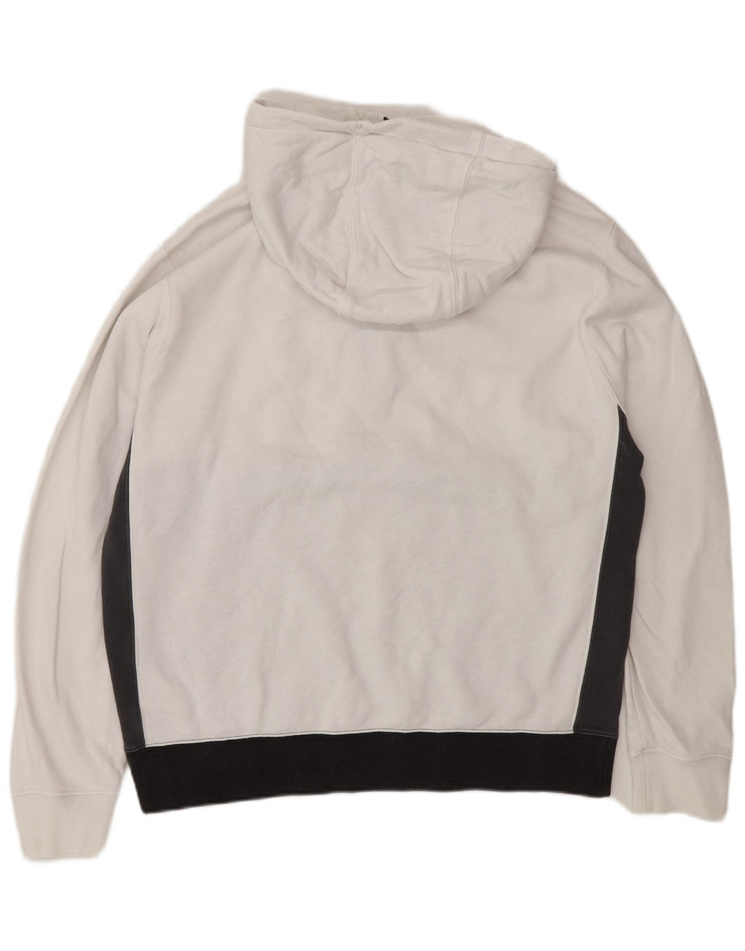 Suéter Nike masculino com capuz e gola com zíper, médio, branco, algodão colorblock