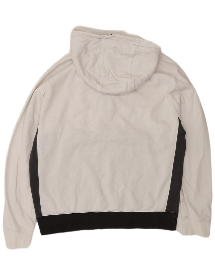 Suéter Nike masculino com capuz e gola com zíper, médio, branco, algodão colorblock
