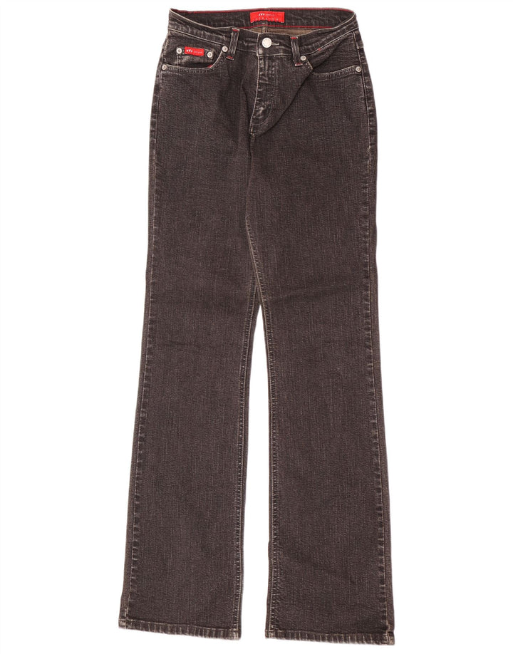 Jeans feminino Marks & Spencer Per Una Bootcut UK 8 pequeno W26 L32 algodão cinza