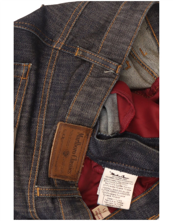 Jeans retos femininos Marlboro Classics W31 L28 algodão azul