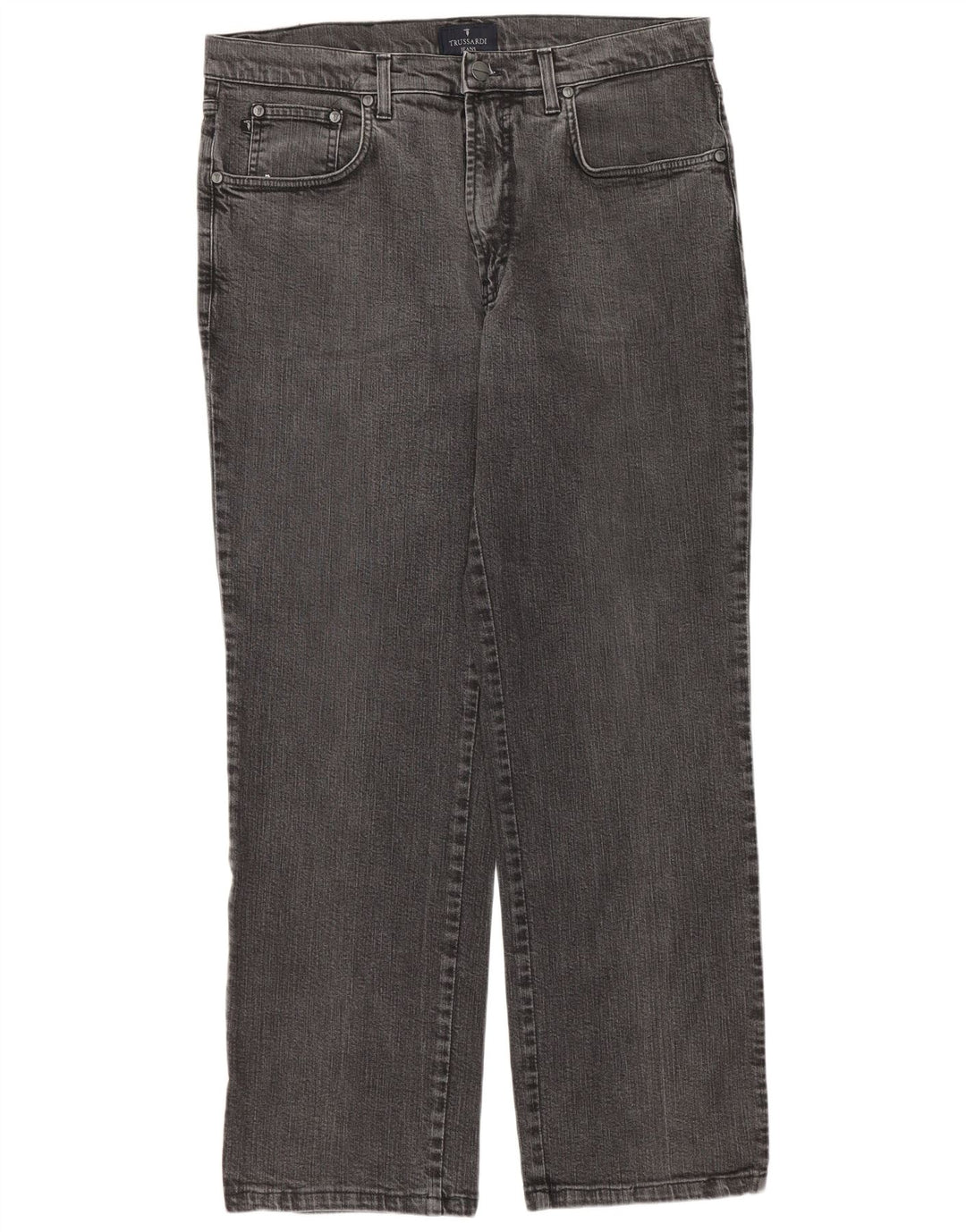 Jeans retos masculinos TRUSSARDI W36 L29 algodão cinza