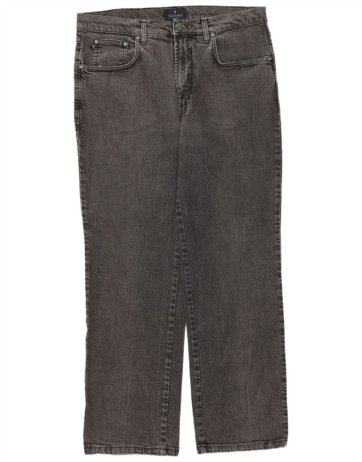 Jeans retos masculinos TRUSSARDI W36 L29 algodão cinza