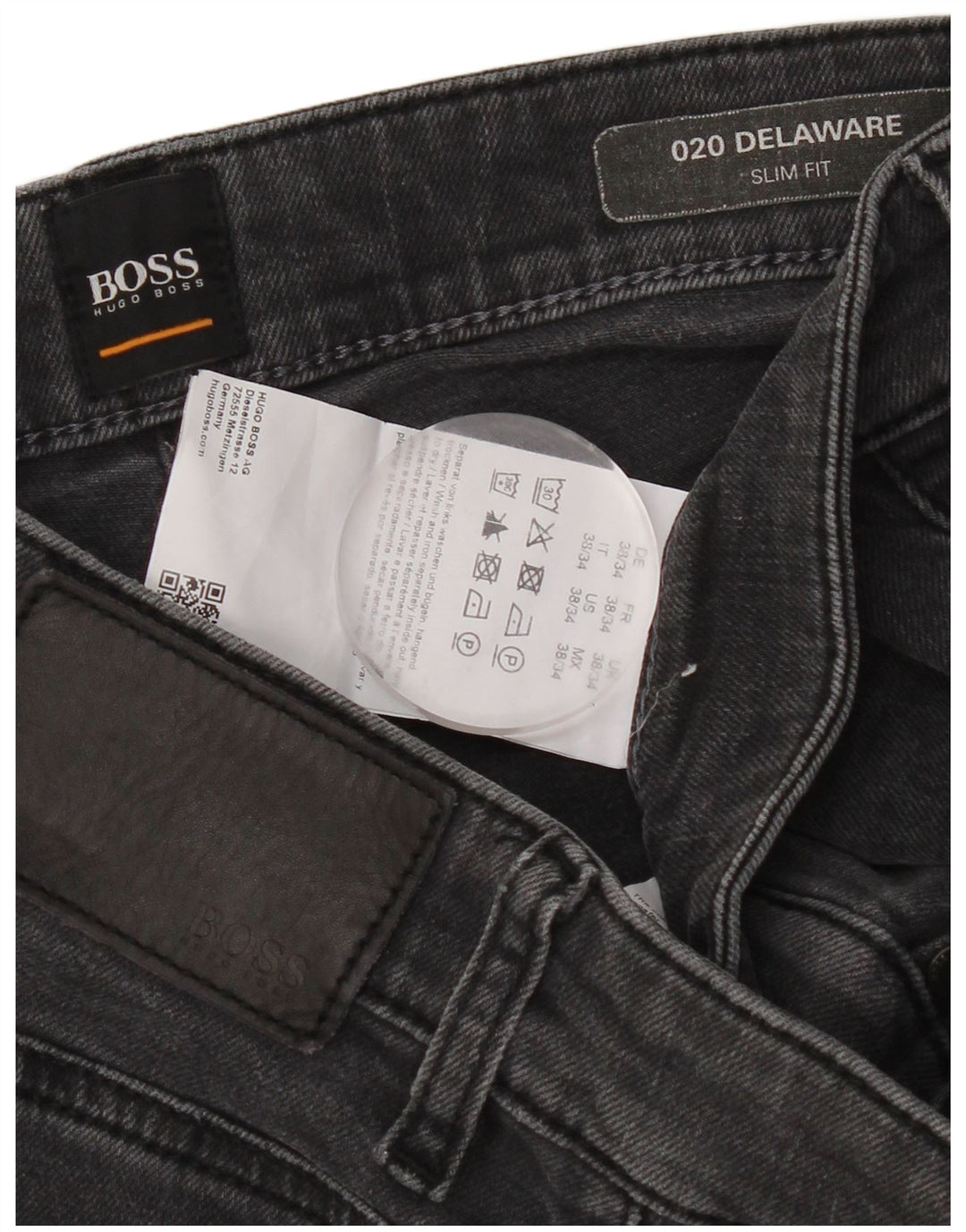 Hugo Boss Masculino Delaware Slim Jeans W38 L34 Cinza Algodão
