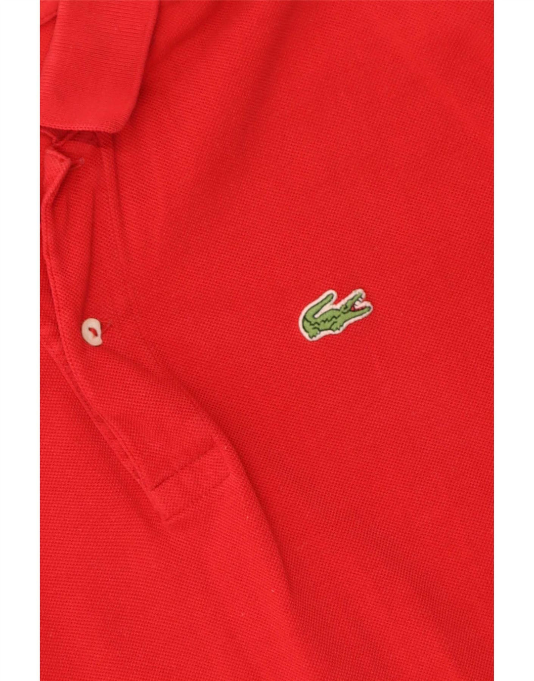 Camisa polo masculina Lacoste tamanho 7 2XL algodão vermelho