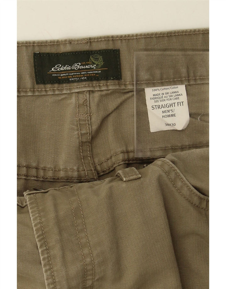 EDDIE BAUER Mens Straight Casual Trousers W38 L30 Beige Cotton Vintage Eddie Bauer and Second-Hand Eddie Bauer from Messina Hembry 