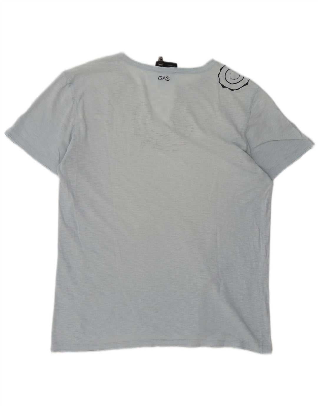 Camiseta gráfica masculina GAS XL azul manchada