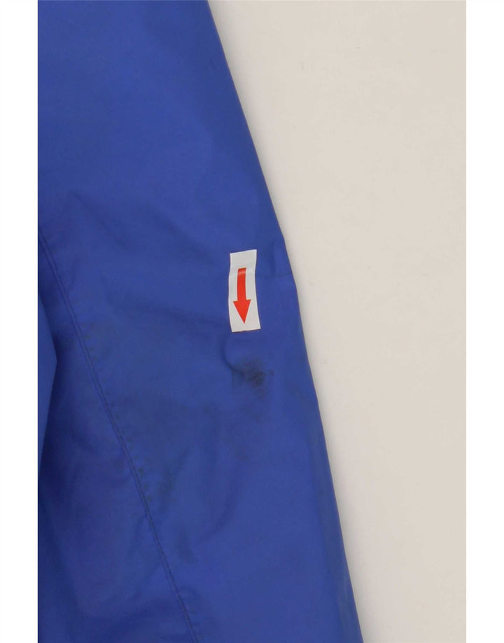 Jaqueta corta-vento masculina com capuz K-Way UK 40 grande azul poliamida