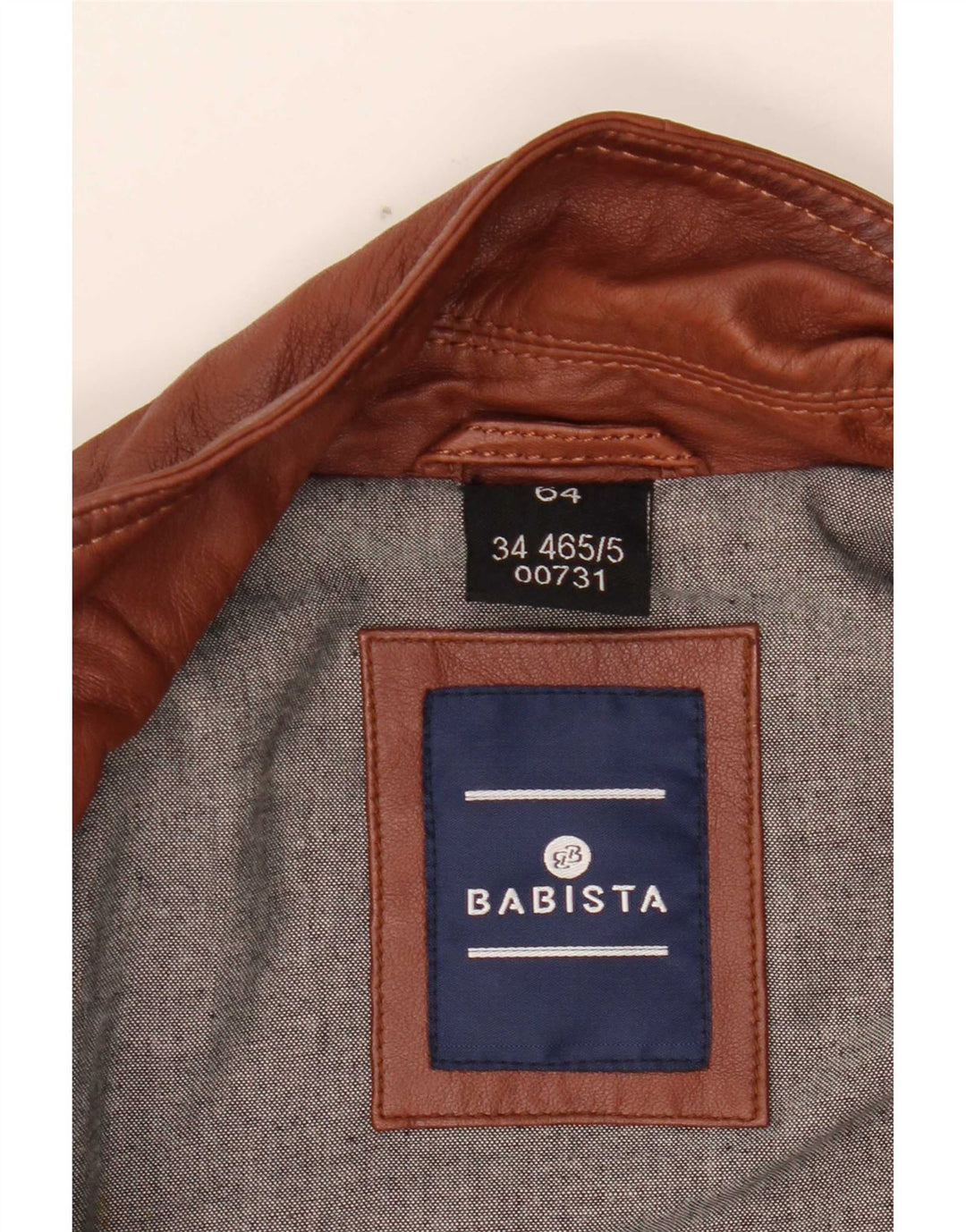 Jaqueta de couro masculina Babista EU 64 7XL couro marrom