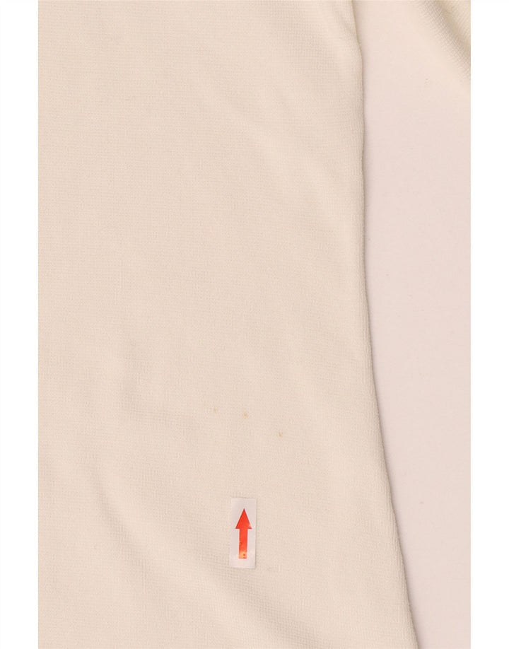 Cos Womens Top Manga Longa UK 14 Algodão Branco Médio