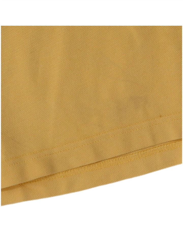 Camisa polo masculina Asics médio algodão amarelo