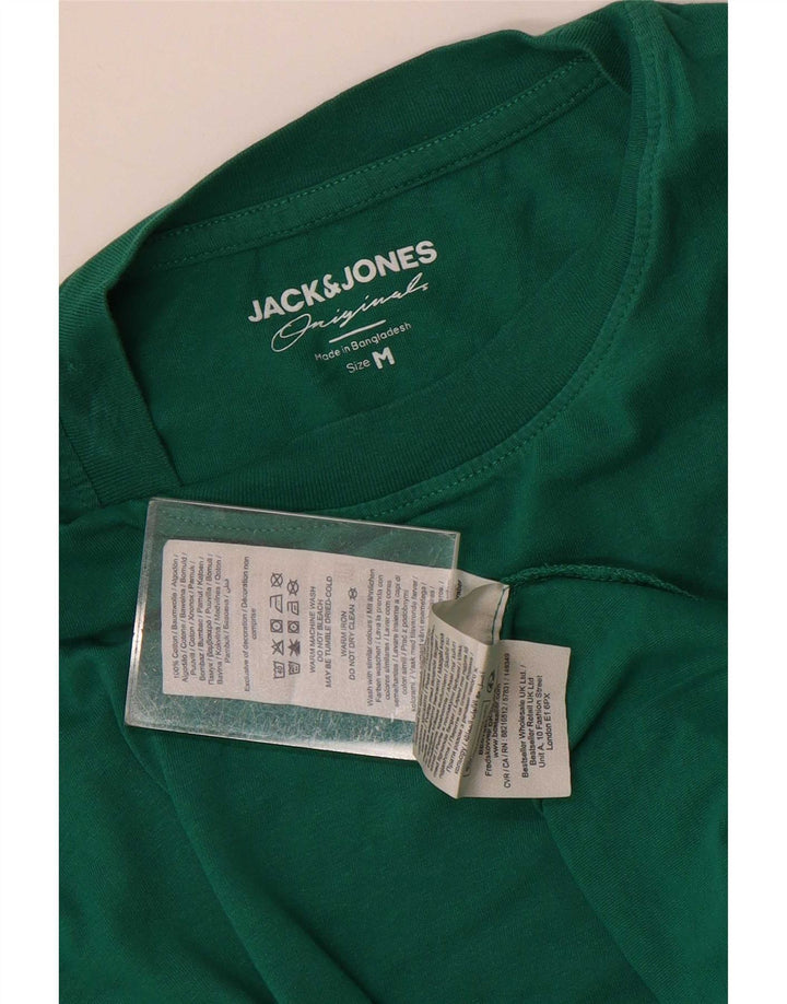 Camiseta masculina regular Jack & Jones algodão verde médio