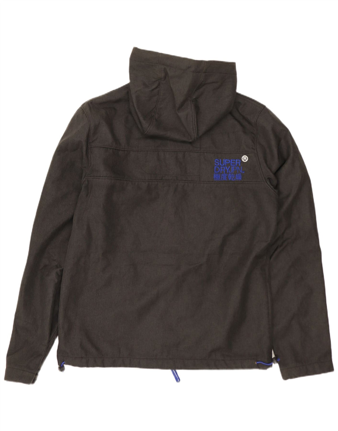 Jaqueta corta-vento masculina SUPERDRY The Windtrekker com capuz Reino Unido 38 cinza médio
