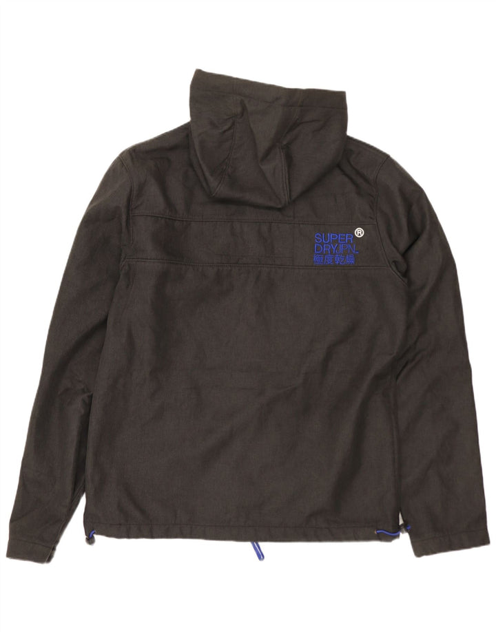 Jaqueta corta-vento masculina SUPERDRY The Windtrekker com capuz Reino Unido 38 cinza médio