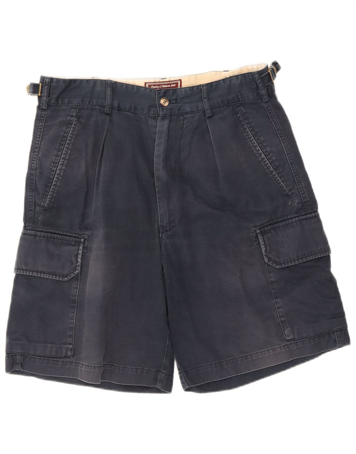 Marlboro Classics Mens Cargo Shorts EU 48 Médio W32 Azul Marinho Algodão