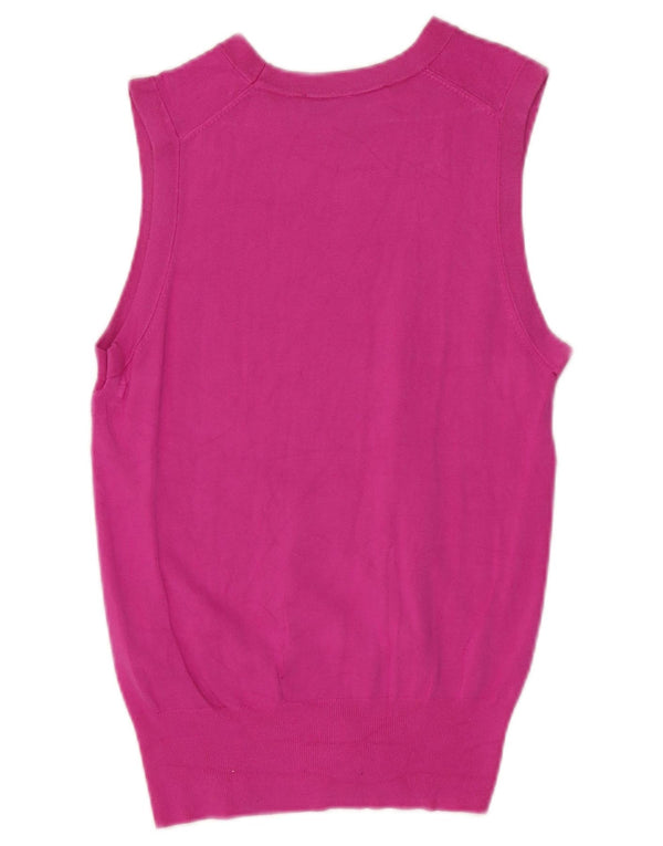 Zara Womens Vest Tank Top UK 8 Pequeno Rosa