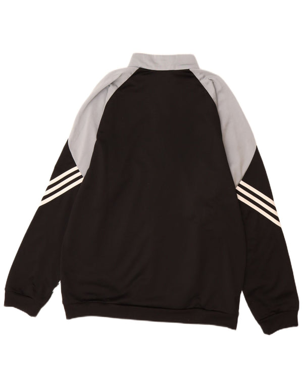 ADIDAS Mens Tracksuit Top Jacket Grande Preto Colourblock Poliéster