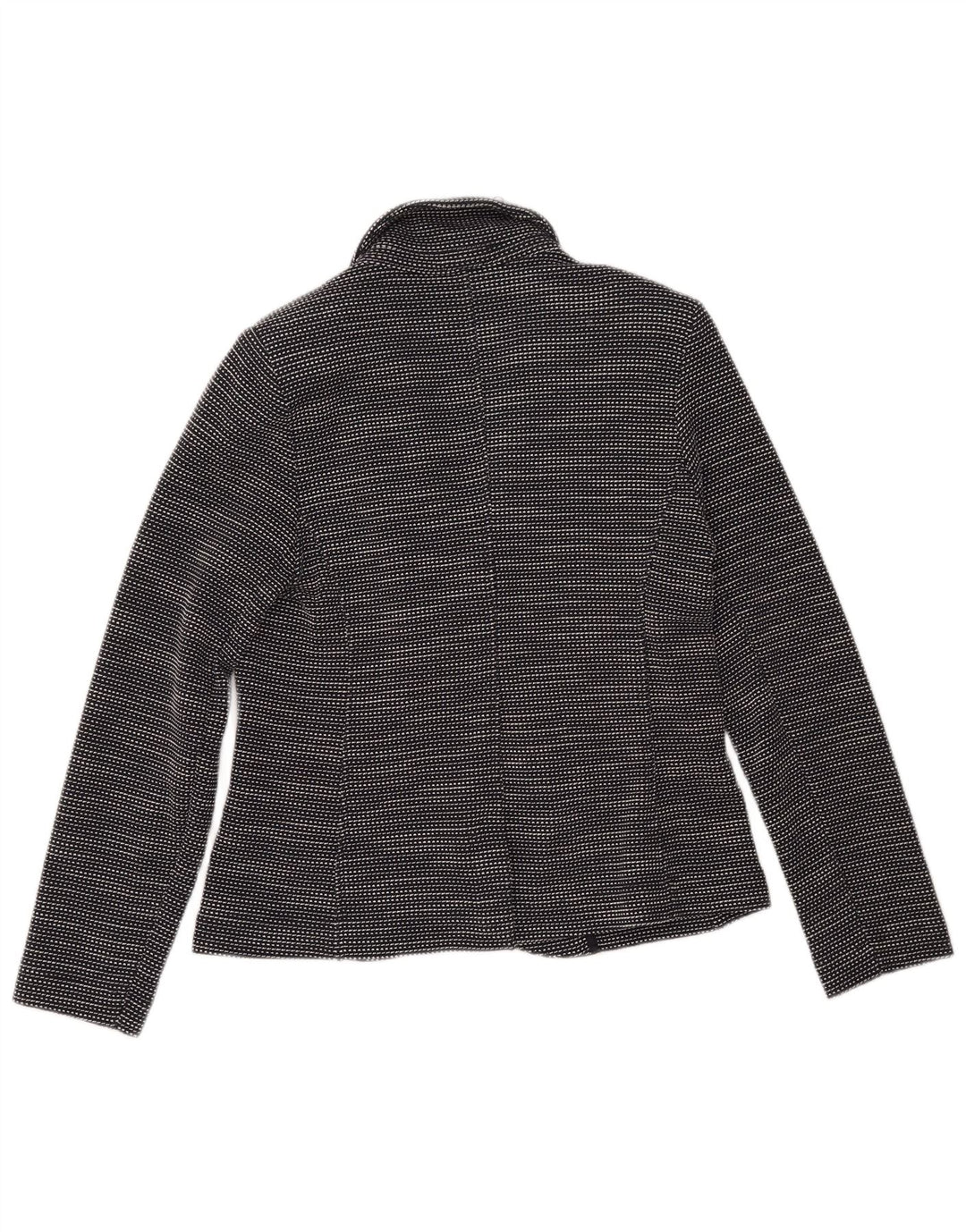 Jaqueta blazer feminina de 2 botões WHISTLES Reino Unido 10 pequeno algodão listrado preto