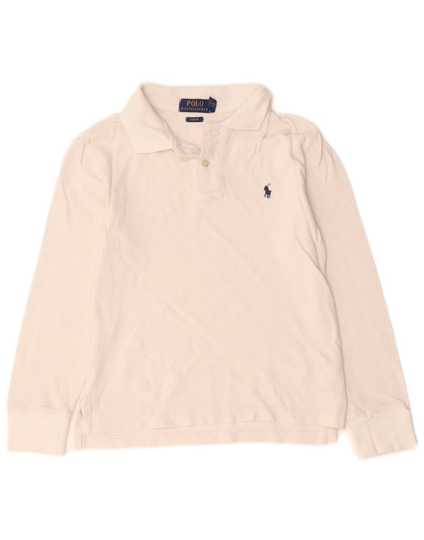 Polo Ralph Lauren Menino Manga Longa Polo 10-11 Anos Médio Branco