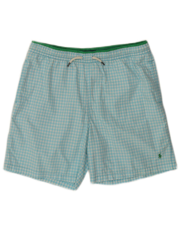 Polo Ralph Lauren Shorts de natação para meninos 15-16 anos XL turquesa guingão