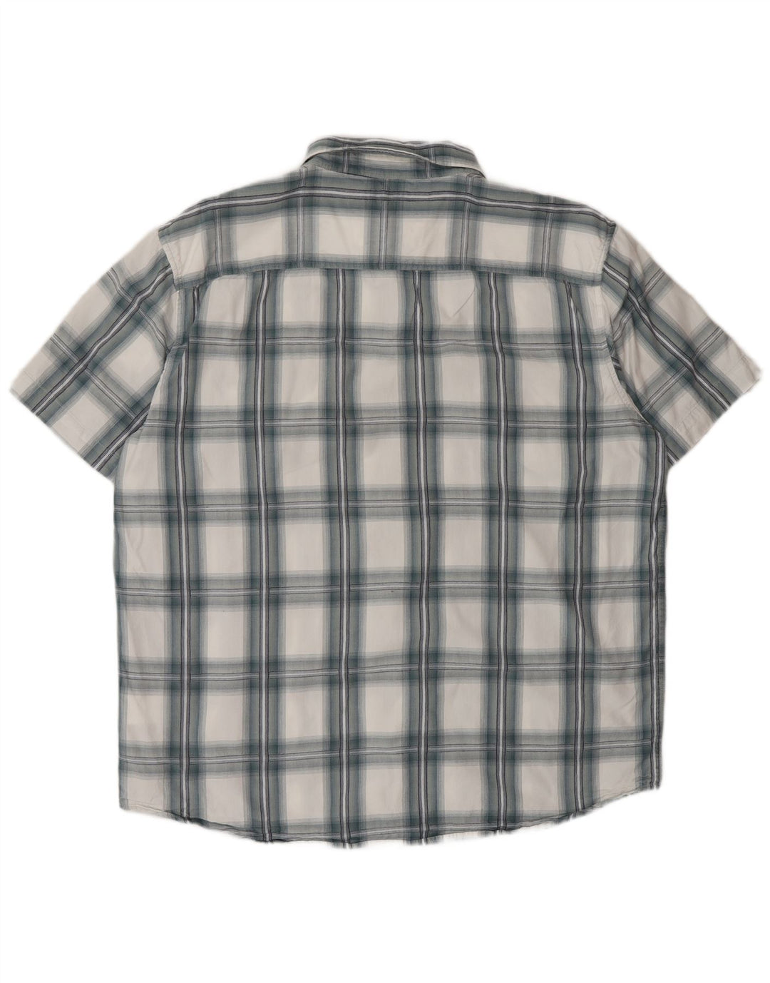 Wrangler Camisa masculina de manga curta 2XL algodão xadrez azul