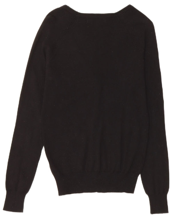 Suéter cardigã feminino Zara Reino Unido 12 algodão preto médio