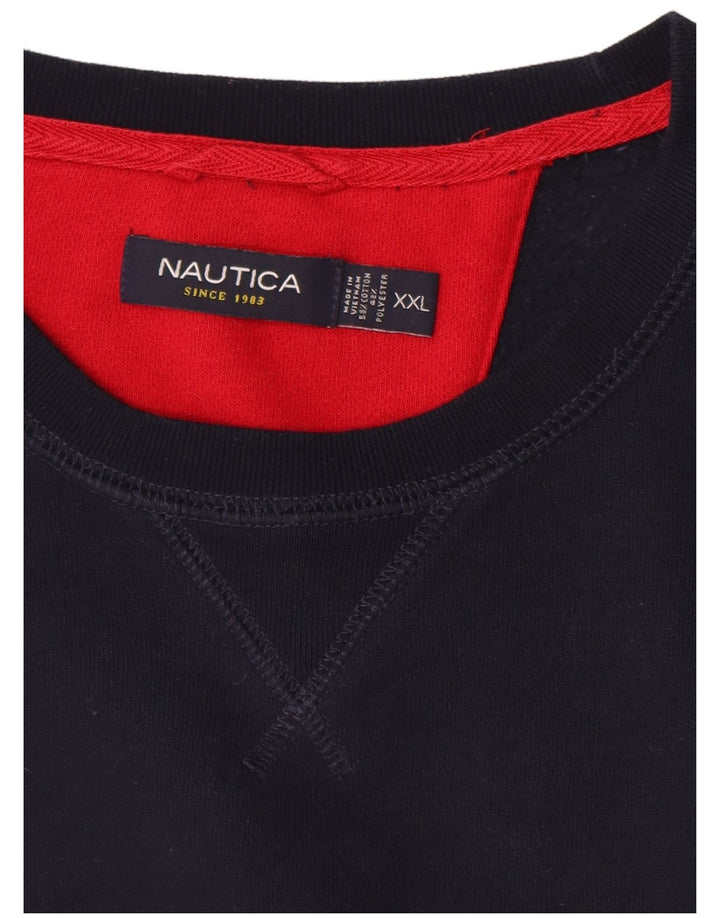 Moletom masculino NAUTICA Jumper 2XL algodão azul marinho