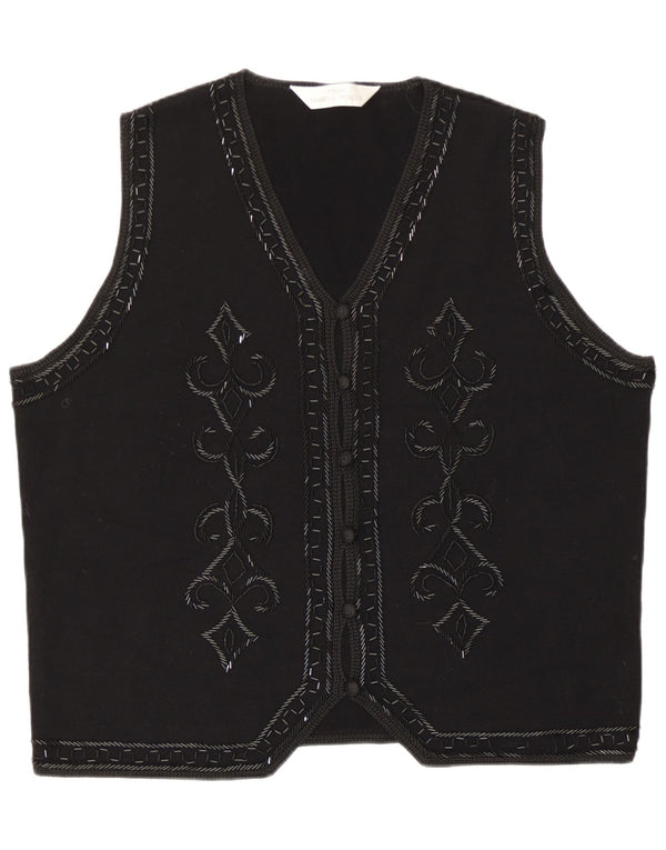 Colete gráfico feminino Marks & Spencer UK 20 2XL preto acrílico