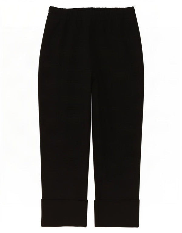 Calça feminina Zara cintura alta cônica cortada grande W30 L25 preta