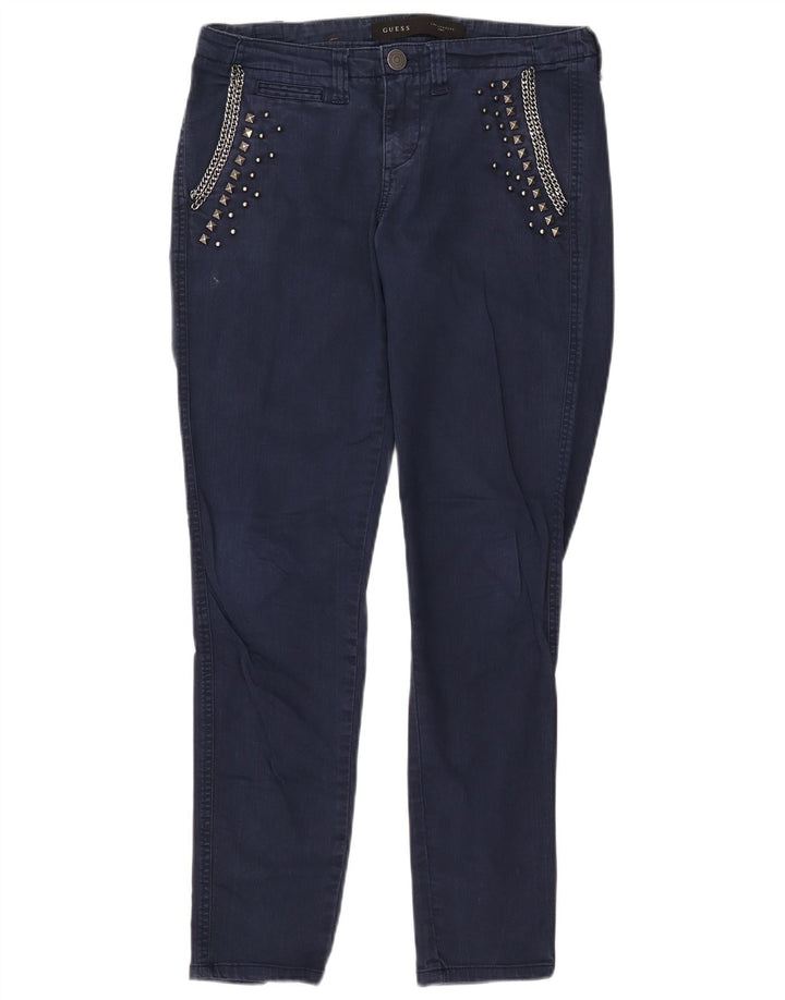 Jeans slim feminino GUESS W27 L28 algodão azul marinho