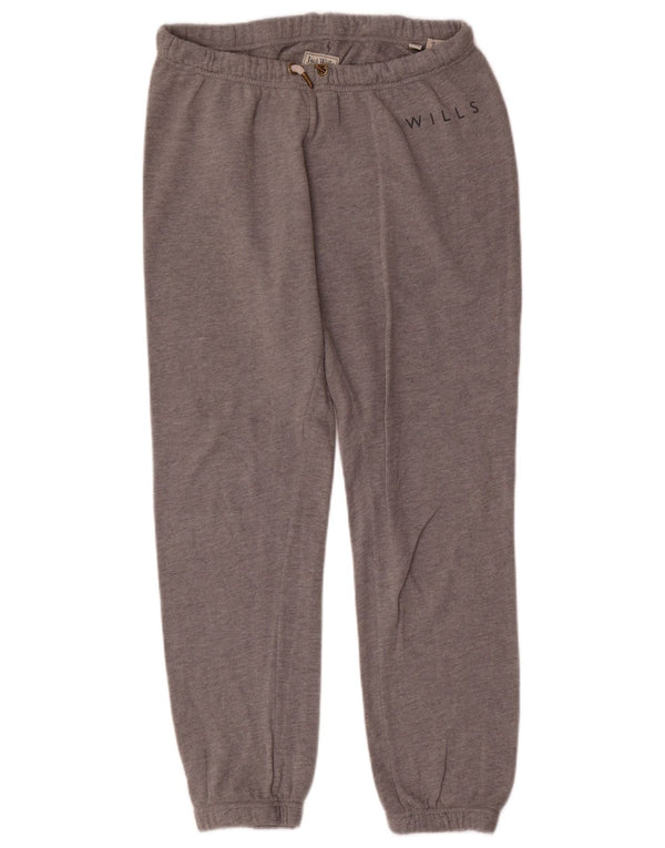 Calça de treino feminina Jack Wills Joggers Reino Unido 12 algodão cinza médio