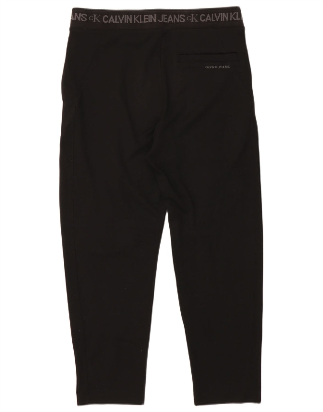 Calça cropped masculina Calvin Klein com estampa gráfica média W32 L25 poliéster preto