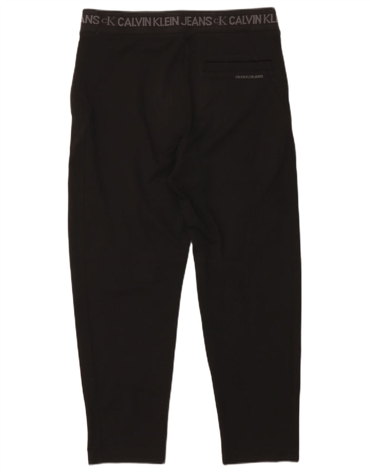 Calça cropped masculina Calvin Klein com estampa gráfica média W32 L25 poliéster preto