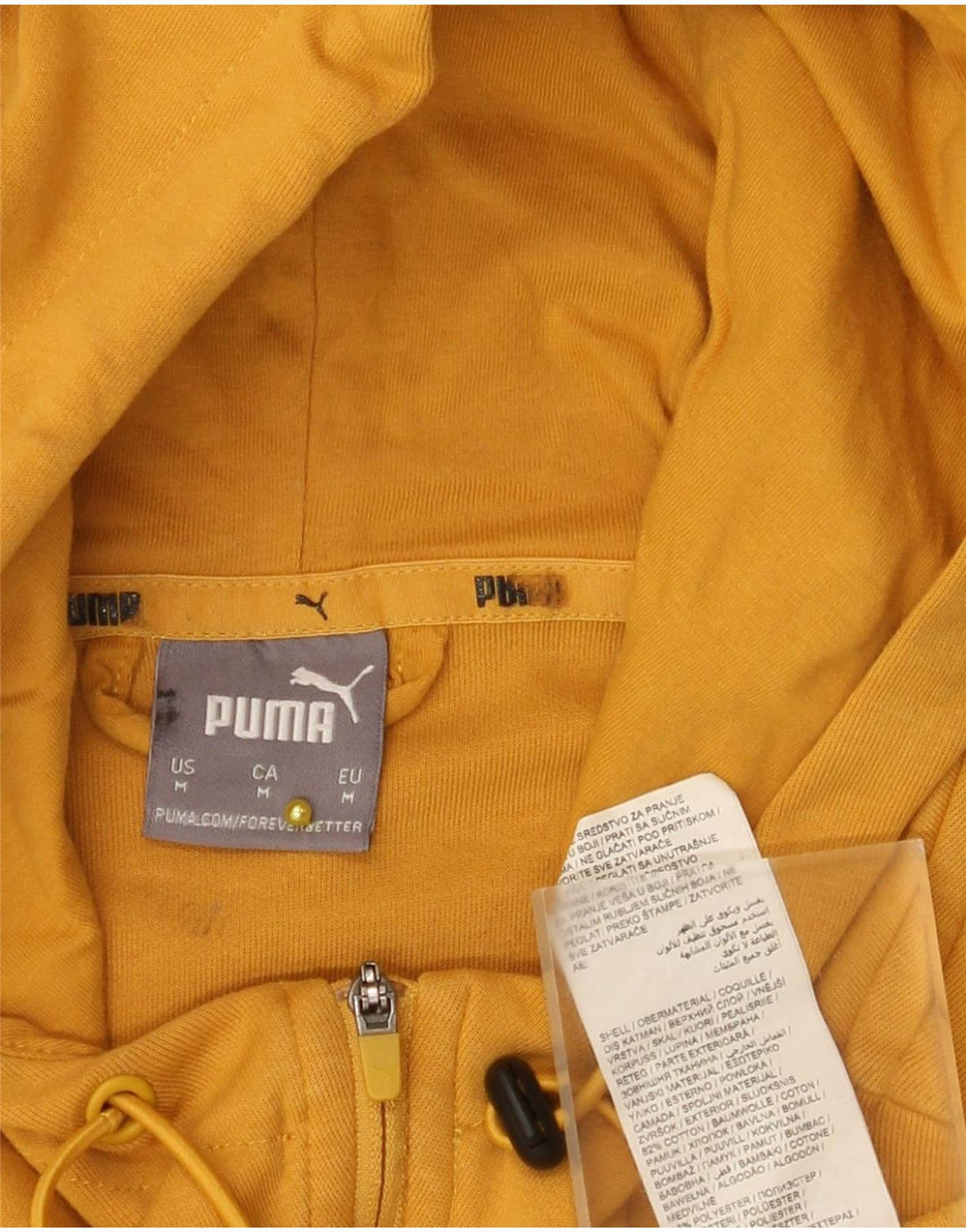 Puma Mens Hoodie Jumper Médio Algodão Amarelo